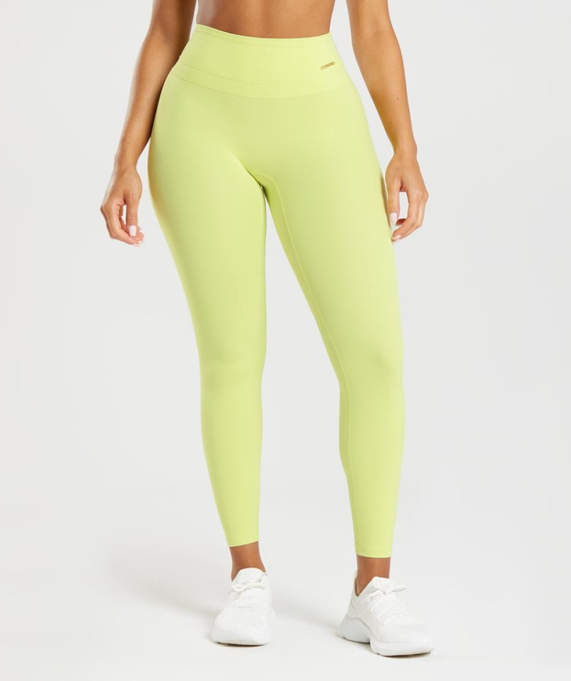 Women\'s Gymshark Whitney High Rise Leggings Yellow | CA 0376A8